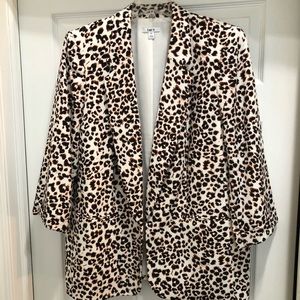 Bar III 3/4 sleeve open front blazer.